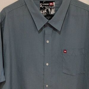Tony Hawk Shirt, Button down, XXL, Blue, Short sleeve